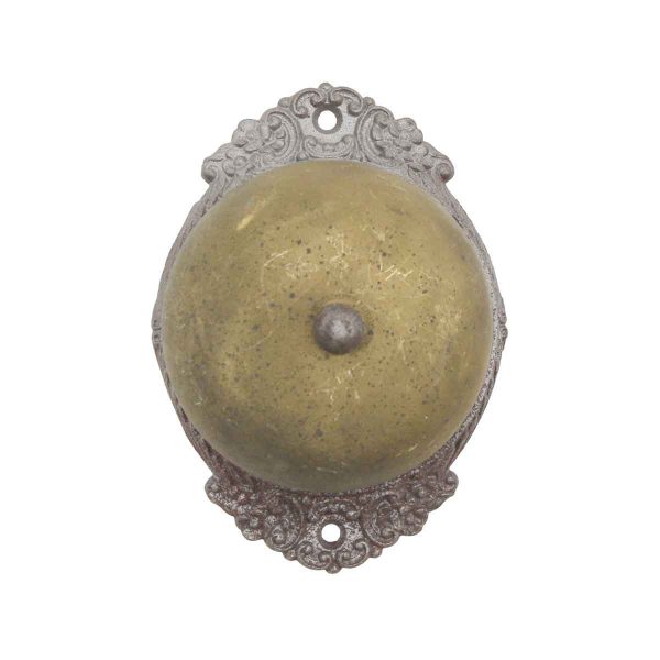 Knockers & Door Bells - Antique Cast Iron Victorian R & E Twist & Turn Brass Bell