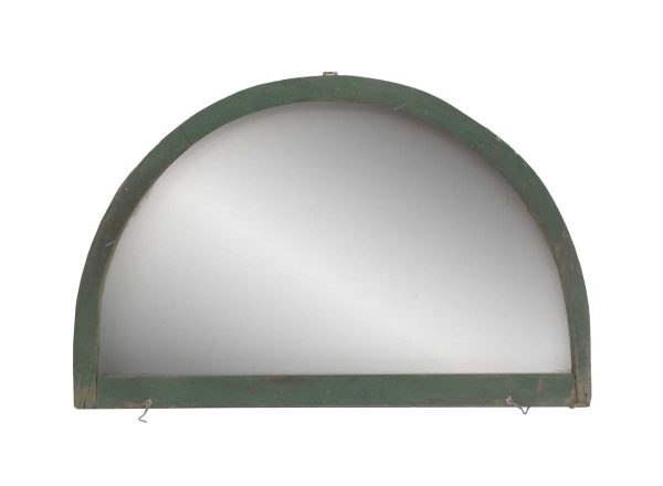 Reclaimed Windows - Reclaimed Green Painted Screened Arched Window 42.5 x 28.375