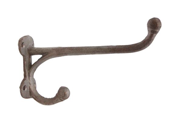 Single Hooks - Vintage Double Long Arm Cast Iron Wall Hook