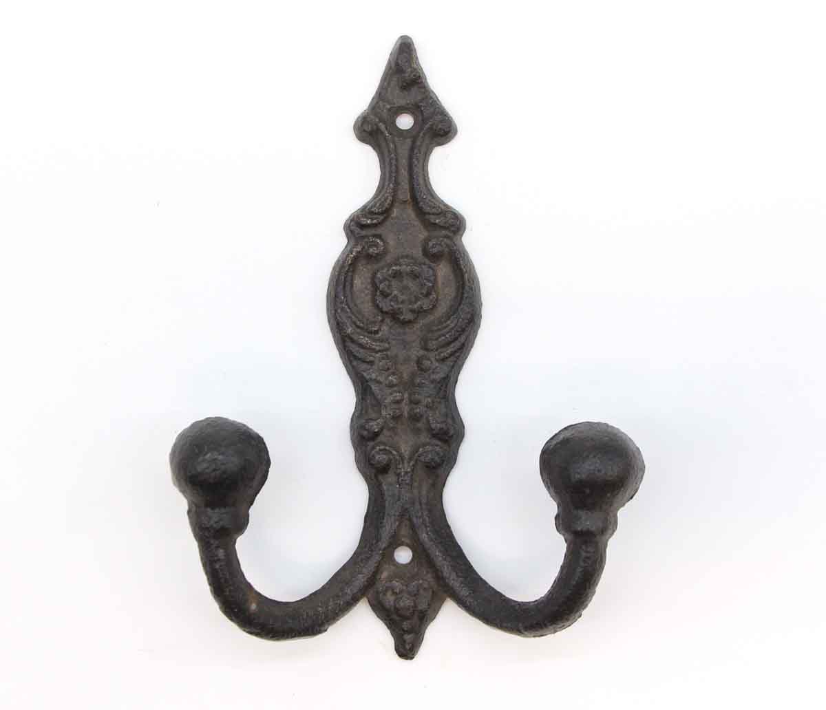 Vintage Ornate Iron Double Arm Wall Hook | Olde Good Things