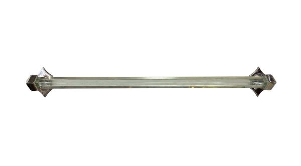 Bathroom - 1930s Art Deco Square Glass and Chrome 25.5 in. Towel Bar
