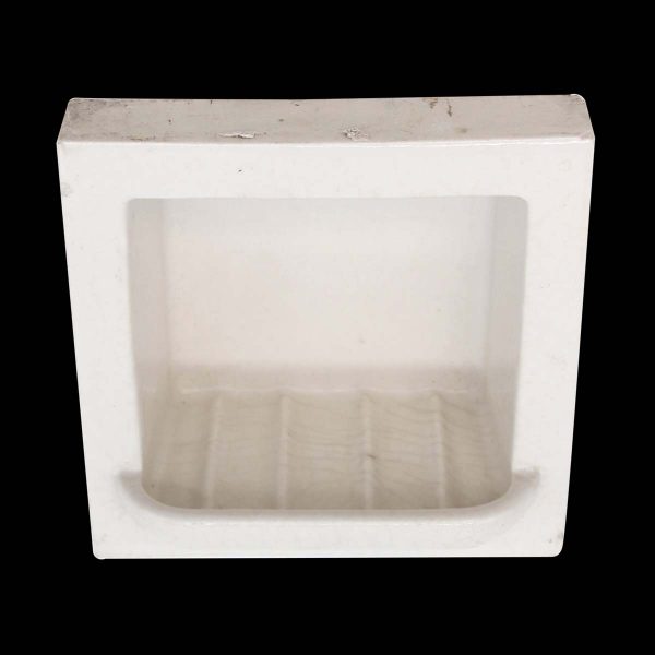 Bathroom - Reclaimed Ceramic Off White Flush Mount Tub Soap Dish