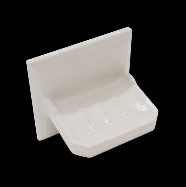 Bathroom - Reclaimed White Flush Mount Ceramic Soap Dish