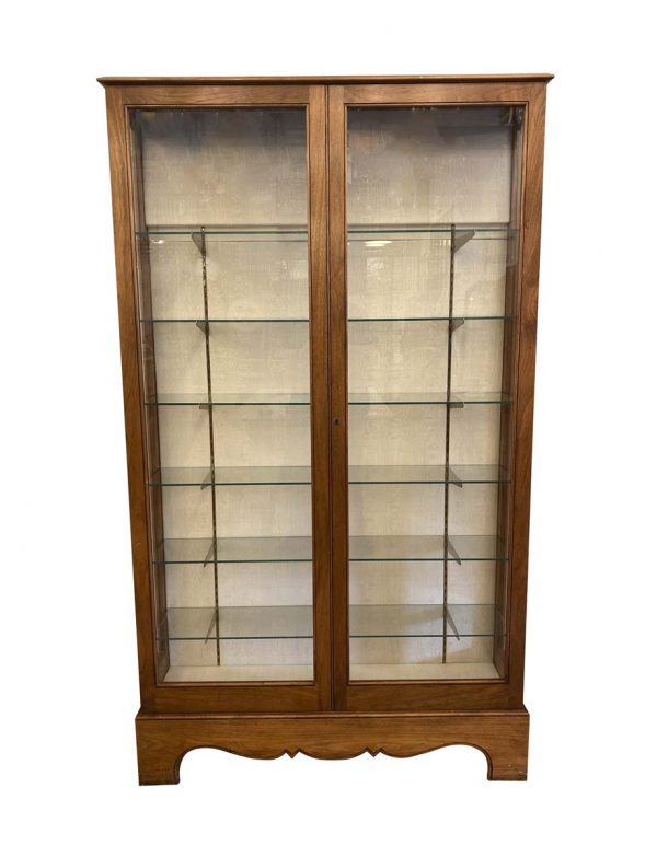 Cabinets - Custom Made Solid Walnut Display Cabinet with Glass Shelves