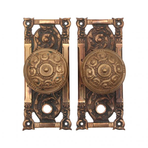 Door Knob Sets - Antique Columbian Entry Bronze Door Knob Set