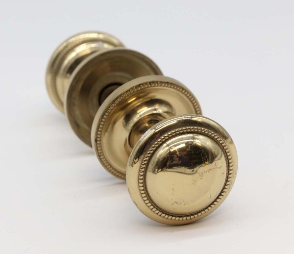 Door Knob Sets - Traditional Heavy Polished Brass Concentric Passage Door Knob Set