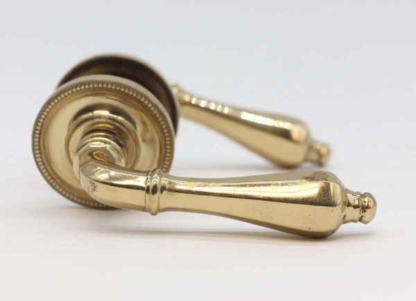 Levers - Vintage Polished Brass Passage Lever Door Knob Set
