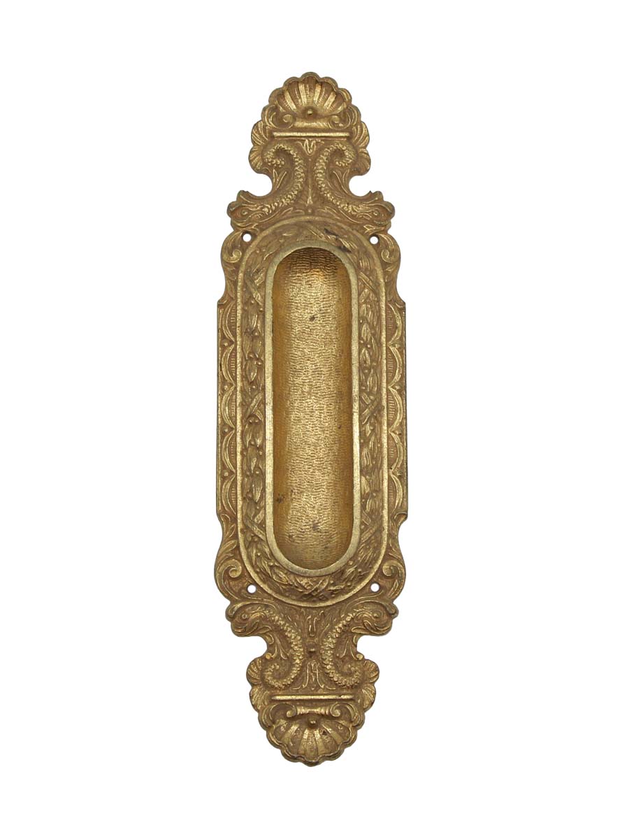 Antique Cast Iron Arabian Pocket Door Plate