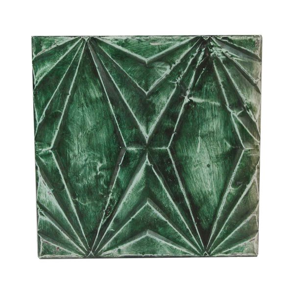 Tin Panels - Handmade Art Deco Evergreen Green Tin Panel