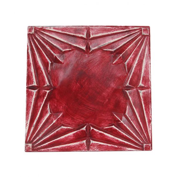 Tin Panels - Handmade Art Deco Red Tin Panel