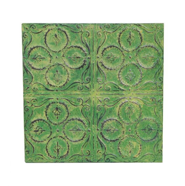 Tin Panels - Handmade Green Circles Quadrant Tin Panel