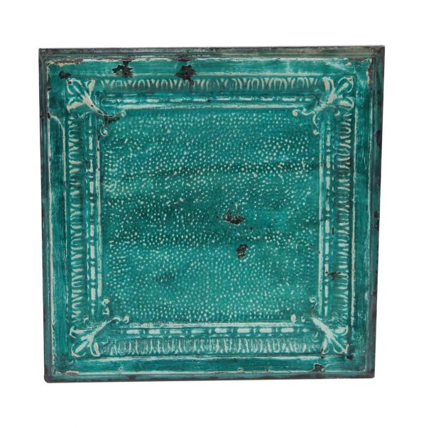 Tin Panels - Handmade Pebbled Aqua Blue Tin Panel
