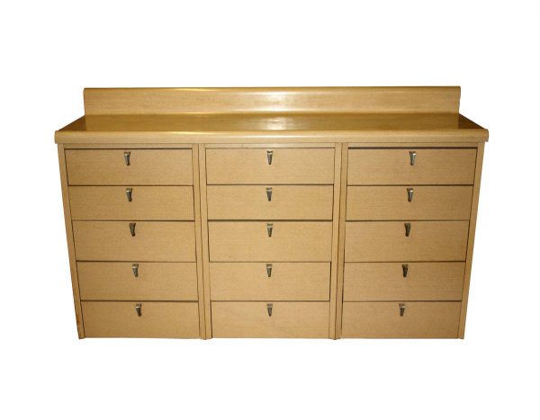 Bedroom - Mid Century Blonde Cabinet with Slim Line Drawers