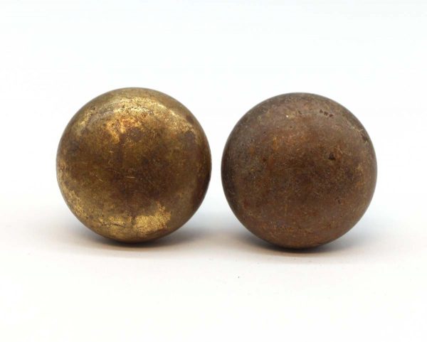 Cabinet & Furniture Knobs - Pair of Classic Cast Brass Cabinet Knobs