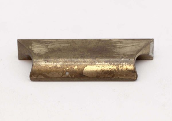 Cabinet & Furniture Pulls - Antique 3.5 in. Curved Brass Bin Pull