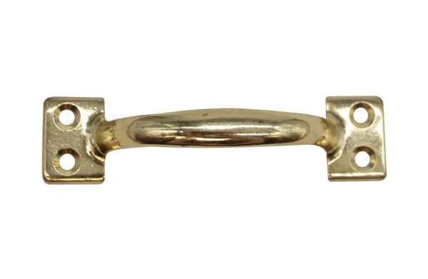 Cabinet & Furniture Pulls - Polished Brass Bridge Drawer Pull or Sash Lift