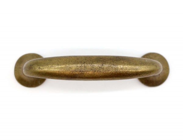 Cabinet & Furniture Pulls - Vintage 4.25 in. Brass Plated Cast Iron Classic Bridge Drawer Pull