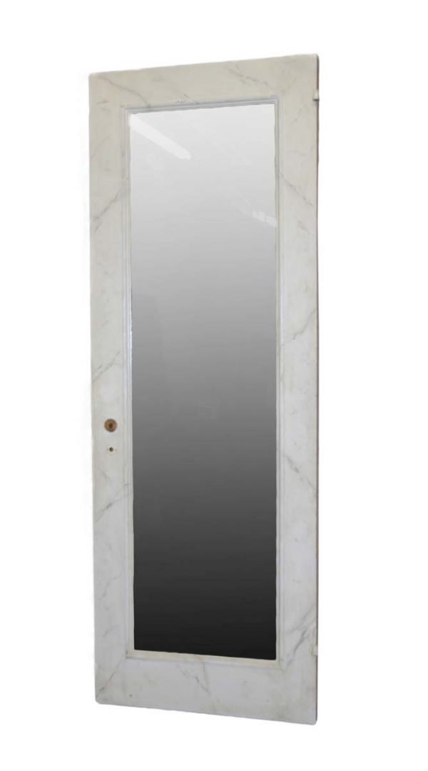 Closet Doors - Antique 3 Pane Mirrored Wood Closet Door 82.5 x 29.75