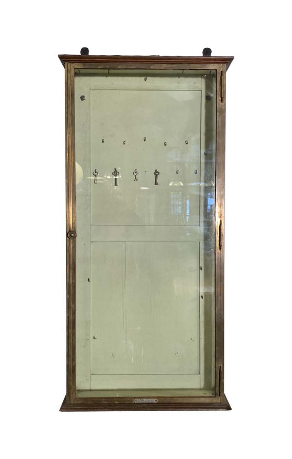 Commercial Furniture - Antique French Brass Wall Display Case by E. Dardel