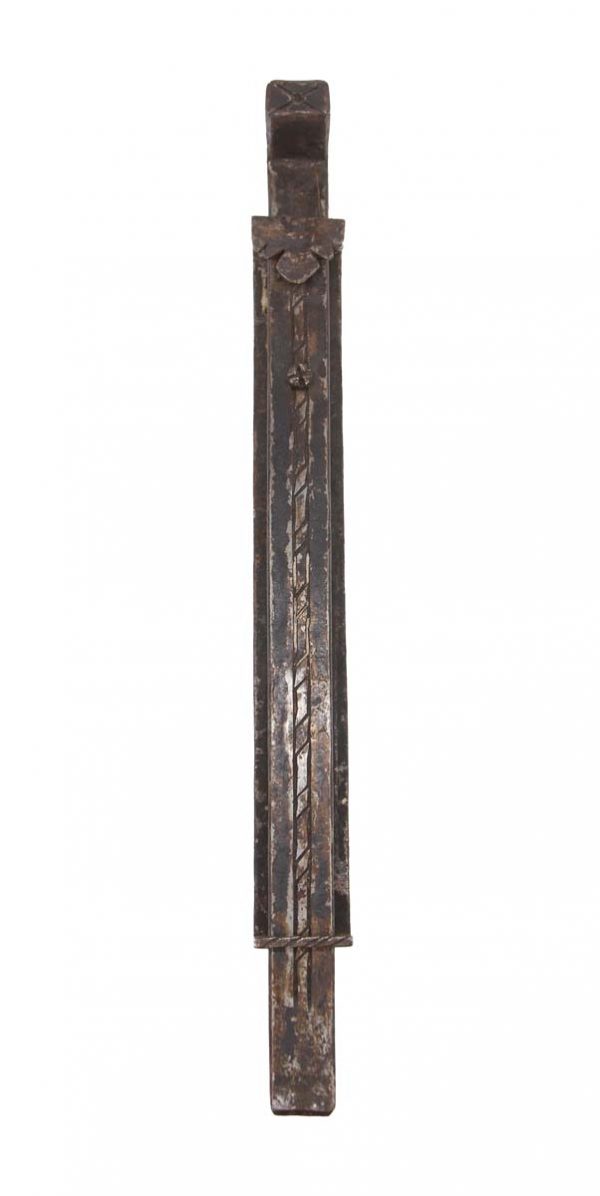 Door Locks - Antique Hammered Iron Samuel Yellin Clover Gate Door Floor Bolt