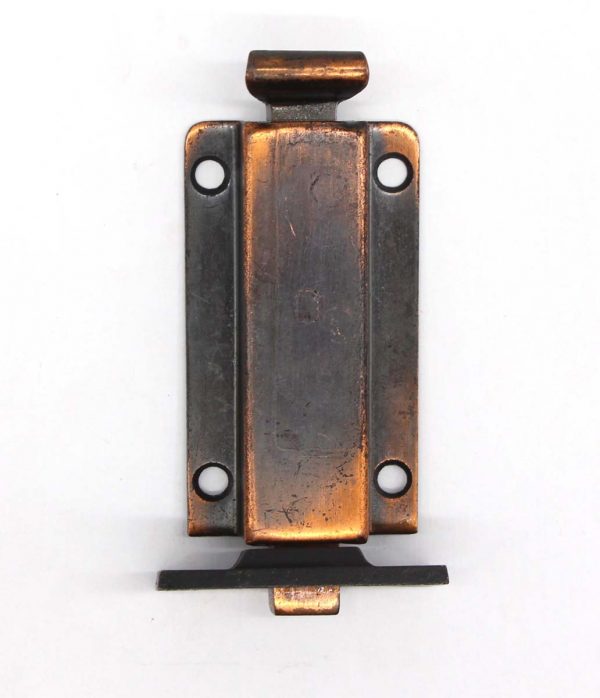 Door Locks - Vintage 4 in. Steel Japanned Floor Door Bolt