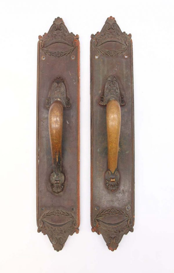 Door Pulls - Pair of Russwin 16 in. Bronze Victorian Fairfield Door Pulls