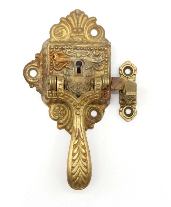 Ice Box Hardware - Antique 5.375 in. Victorian Bronze Right Ice Box Latch