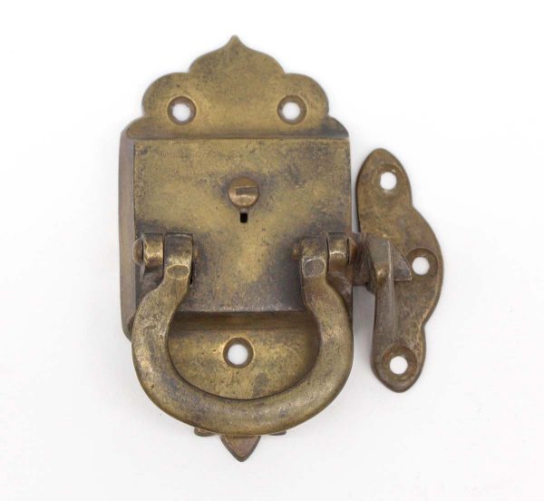 Ice Box Hardware - Antique Traditional Brass Right Hand Ice Box latch