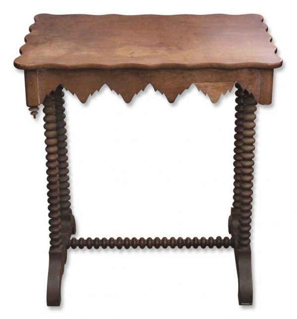Living Room - Antique 28 in. Gothic Wooden Side Table