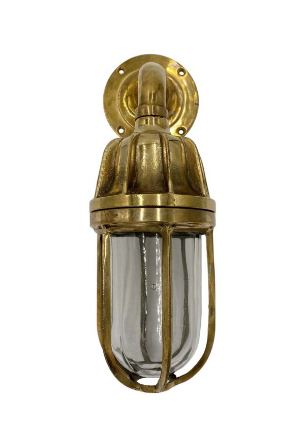 Nautical Lighting - Brass Nautical Ship Sconce with Vane Top
