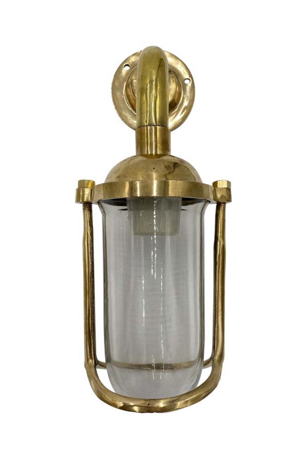 Nautical Lighting - Sleek Bronze & Clear Glass Nautical Sconce