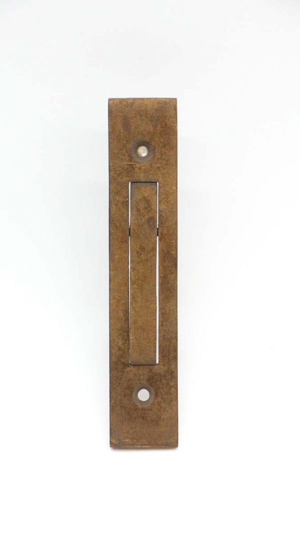 Pocket Door Hardware - Antique Brass Plated Steel Pocket Door Side Pull