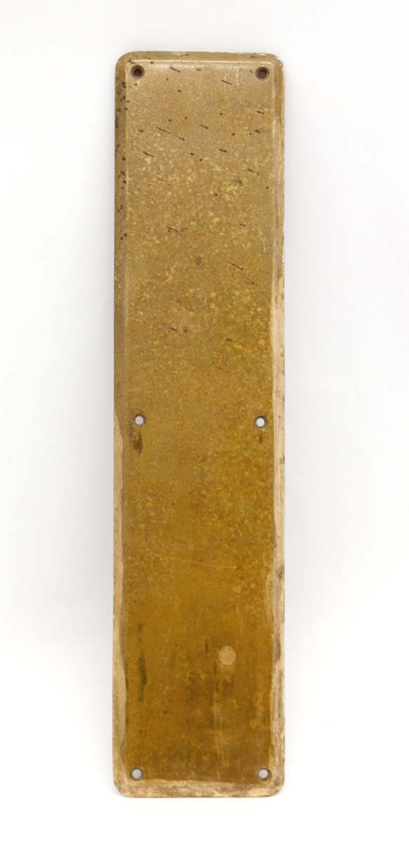 Push Plates - Antique 15 in. Commercial Cast Bronze Door Push Plate