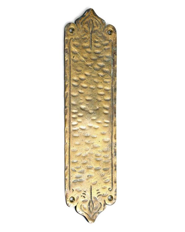 Push Plates - Antique Arts & Crafts 11.75 in. Bronze Door Push Plate