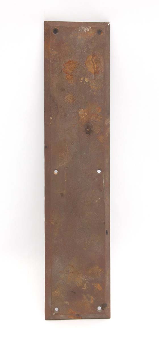 Push Plates - Commercial 16 in. Cast Iron Beveled Edge Door Push Plate