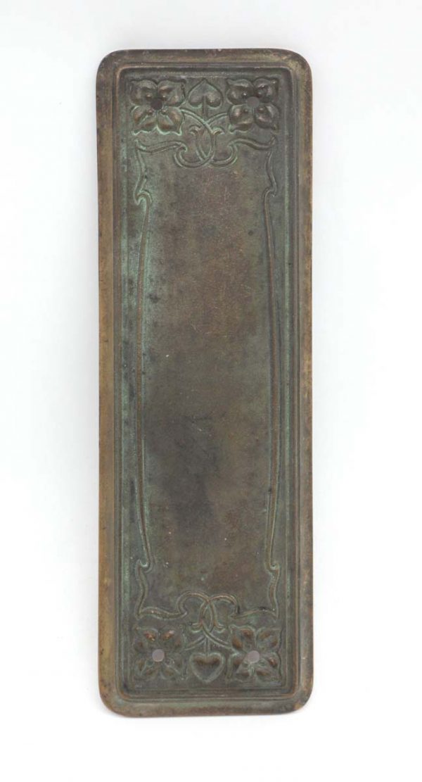 Push Plates - Victorian 8.5 in. Cast Bronze Door Push Plate