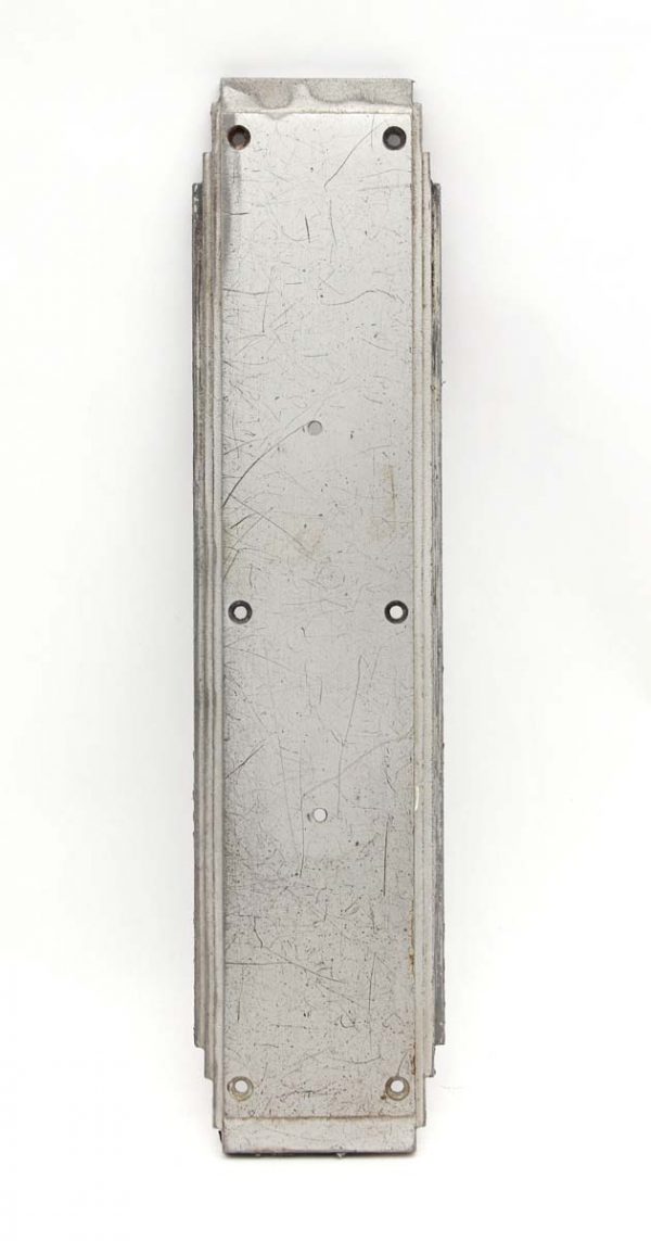Push Plates - Vintage 15 in. Aluminum Art Deco Door Push Plate