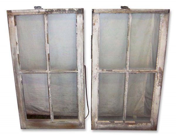Reclaimed Windows - Double Hung Windows with Wavy Glass 43.5 x 24.5