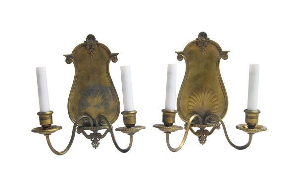 Sconces & Wall Lighting - Antique Federal Bronze 2 Arm Wall Sconces