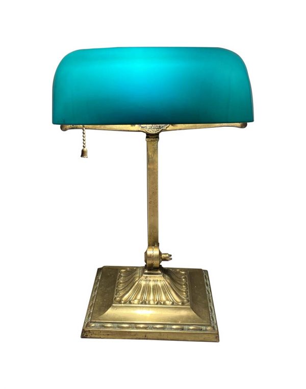 Table Lamps - 1916 Emeralite Brass Banker's Desk Lamp