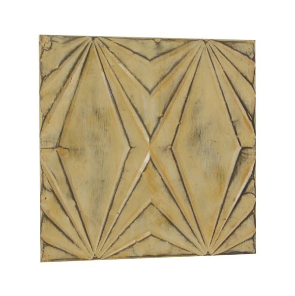 Tin Panels - Handmade Pale Yellow Art Deco Tin Panel