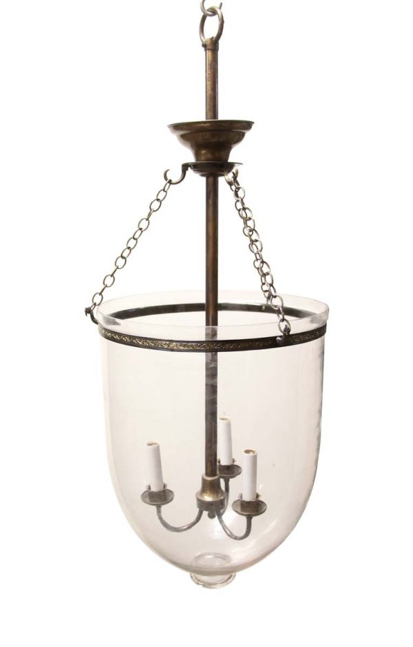 Up Lights - Large Italian Made Glass Bell Jar Pendant Light