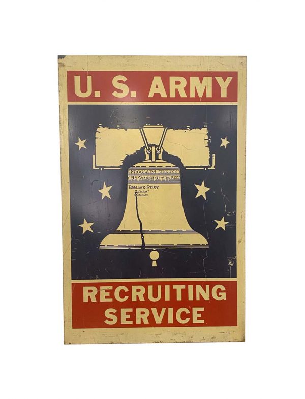 Vintage Signs - Double Sided Steel Reflective U.S Army Recruiting Station Sign