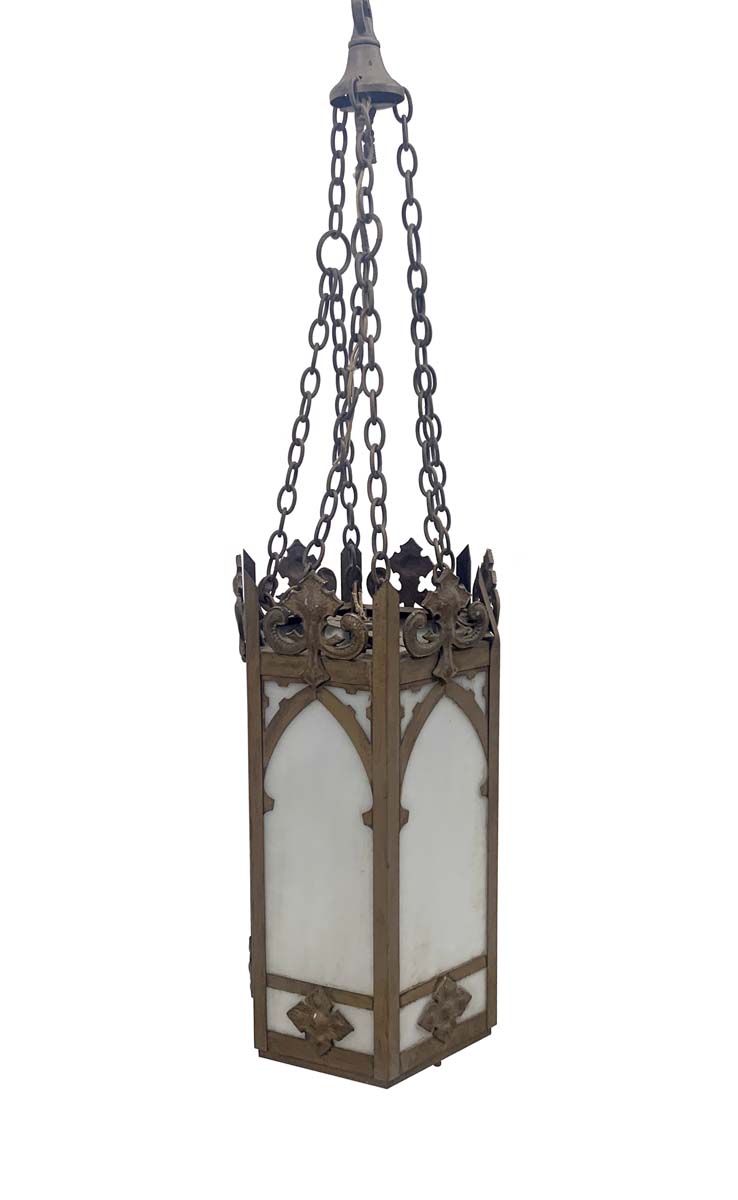Antique Brass Ecclesiastic Gothic Lantern Pendant Light