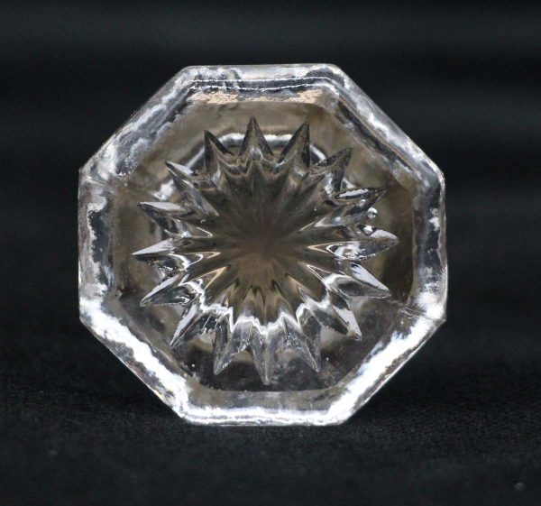 Cabinet & Furniture Knobs - Antique 1.25 in. Traditional Glass Octagon Drawer Knob
