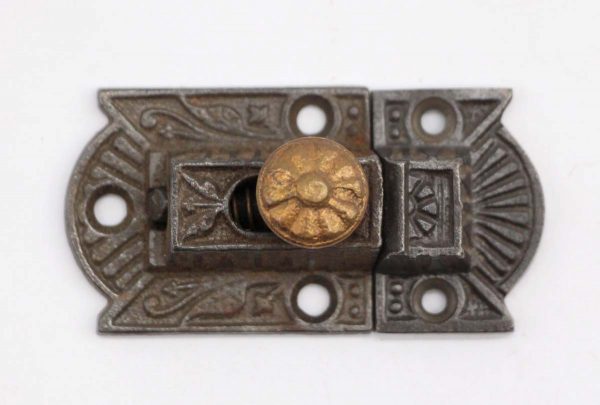 Cabinet & Furniture Latches - Antique Cast Iron Aesthetic 2.75 in. Cabinet Latch with Bronze Knob
