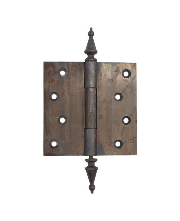 Door Hinges - Antique Cast Iron Steeple Tip 5 x 5 Butt Door Hinge