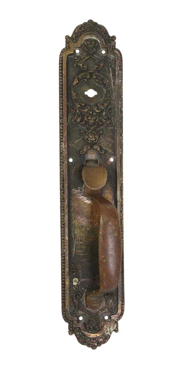 Door Pulls - Antique 14 in. Victorian Sargent Brass Entry Door Pull