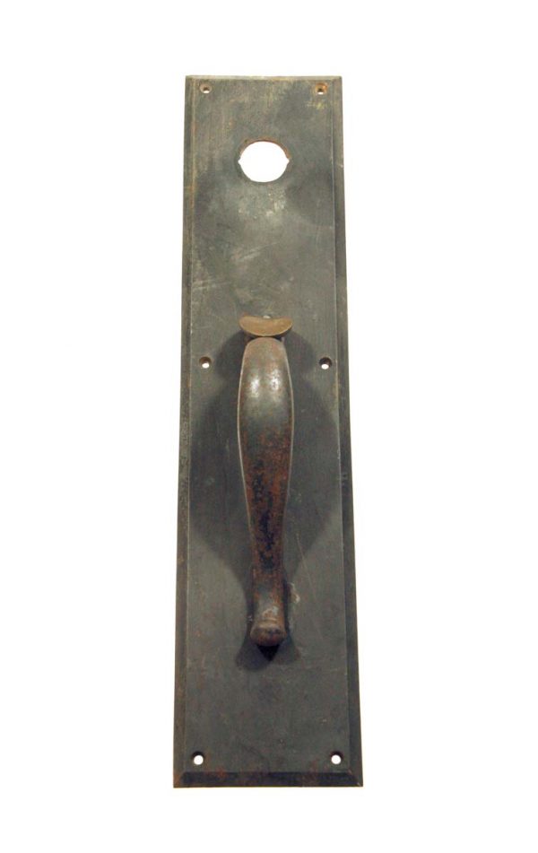 Door Pulls - Antique 18 in. Bronze Commercial Door Pull with Lock Insert