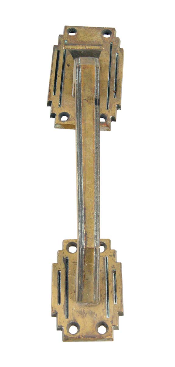 Door Pulls - Antique Brass 10 in. Art Deco Door Pull Handle